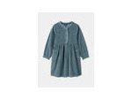 Robe en velours gris-bleu pour fille