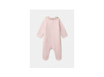 barboteuse rose à col volanté pour bébé fille