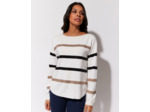 Pull marinière rayé ECRU Femme