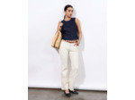 Pantalon long flare uni BEIGE Femme