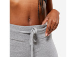 Legging fitness long coton extensible bas resserable femme - Fit+ gris chiné