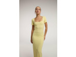 Robe longue côtelée
