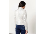 Perfecto court uni ARGENT Femme