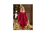 Robe de Noël rouge à volants pour fille