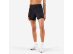 Short 2 en 1 running & trail longue distance femme - kiprun run 900 ultra noir