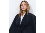 Cape en aspect lainage unie MARINE Femme