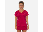 T-shirt de padel manches courtes respirant Femme- 500 rouge