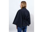 Cape en aspect lainage unie MARINE Femme