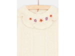 Robe-pull écrue pour bébé fille