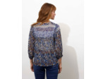 Blouse manches 3/4 imprimée BLEU Femme