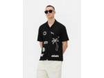 Chemise à motif abstrait île tropicale