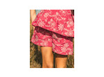 Short fuchsia à broderies florales pour filles
