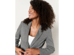 Veste mi-longue pied de poule ANTHRACITE Femme