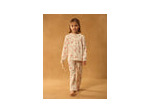 Pyjama écru à imprimé floral pour filles