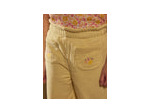 pantalon jaune brodé