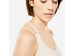 Brassière crop multi-bretelles maintien léger Femme, Beige crème