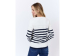 Pull marinière 100% coton rayé MARINE Femme