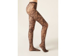 Collant en résille fleurie