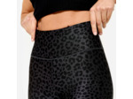 Cycliste de fitness extensible femme, gris foncé imprimé léopard