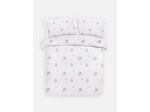 Parure de lit double à motif floral point de croix