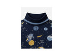 pull à col roulé bleu marine imprimé astronaute pour garçon