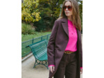 Manteau uni MARRON Femme
