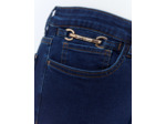 Jean 7/8 en denim MARINE Femme