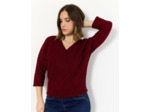 Pull fin uni BORDEAUX Femme