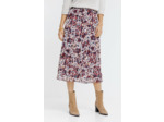 Jupe longue froissée imprimée et doublée