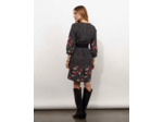 Robe courte imprimé à fleurs NOIR