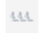 CHAUSSETTES DE TENNIS MI-HAUTES RS 100 BLANCHE LOT DE 3