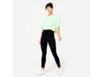 T-shirt crop top femme, vert clair