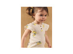 Pyjama écru à imprimé citron pour bébé fille