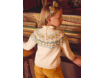 Pull en jacquard écru