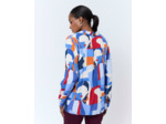Chemisier manches longues imprimé BLEU Femme