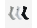 CHAUSSETTES DE SPORT HAUTES ADIDAS GRIS BLANC NOIR LOT DE 3