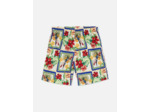 Short de bain carte postale tropicale ado garçon