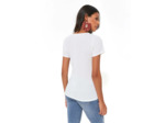 Top manches courtes uni BLANC Femme
