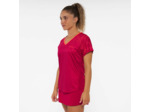 T-shirt de padel manches courtes respirant Femme- 500 rouge