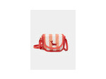 Sac bandoulière rayé corail et écru pour fille