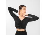 T-shirt danse modern jazz manches longues modulable femme - noir