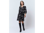Robe courte imprimé à fleurs NOIR