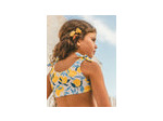 Maillot de bain deux pièces pour filles avec imprimé citron