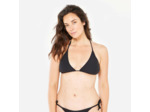 Haut de maillot de bain triangle texturé Femme - Mae noir