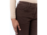 Pantalon long flare uni MARRON Femme