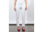 Pantalon 7/8 cigarette uni BLANC Femme