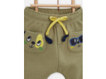 Pantalon kaki à animation chien pour bébé garçon