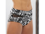 Short de pole dance blanc à graphismes femme