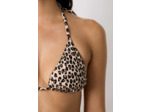 Triangle haut de maillot imprimé léopard