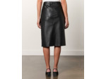 Jupe midi uni NOIR